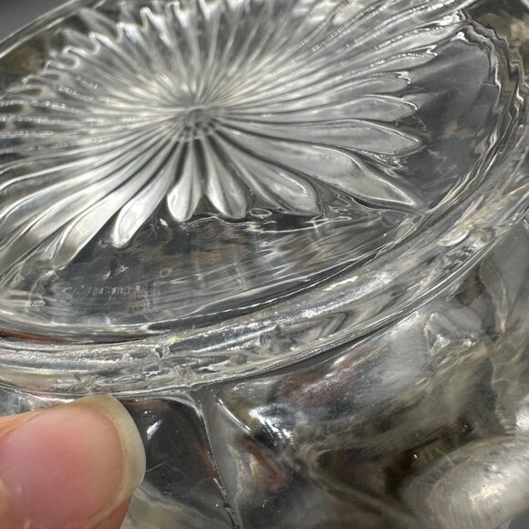 Antique Spooner Northwood EAPG Cherry and Cable Open Sugar Bowl Glass Double Han - Picture 10 of 13